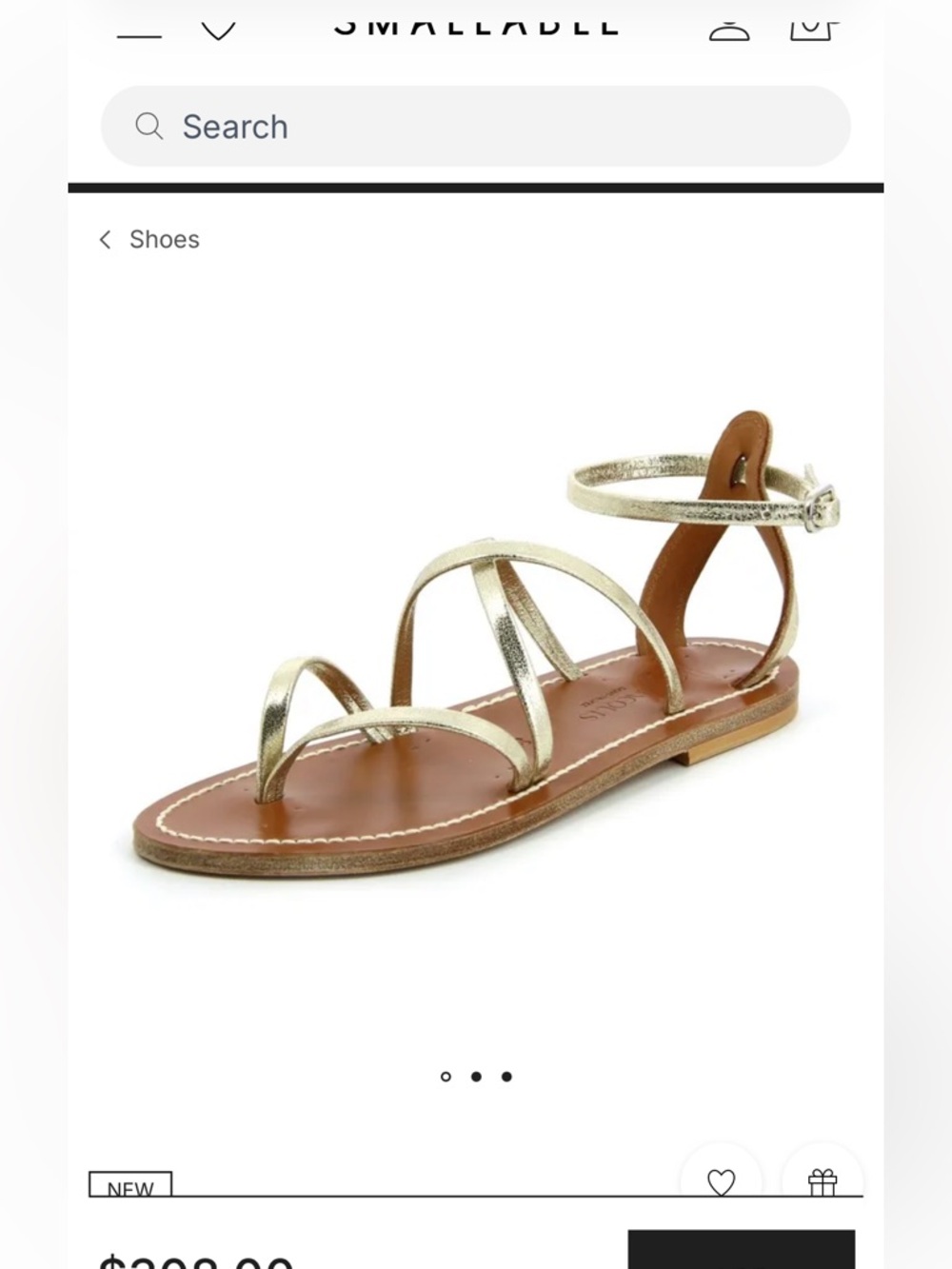 K Jacques Metallic Gold Strappy Women's Sandals